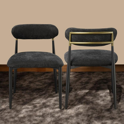 ACME Furniture - Jaramillo Side Chair (Set of 2) - Black Fabric & Black Finish - DN02693 veiw 7