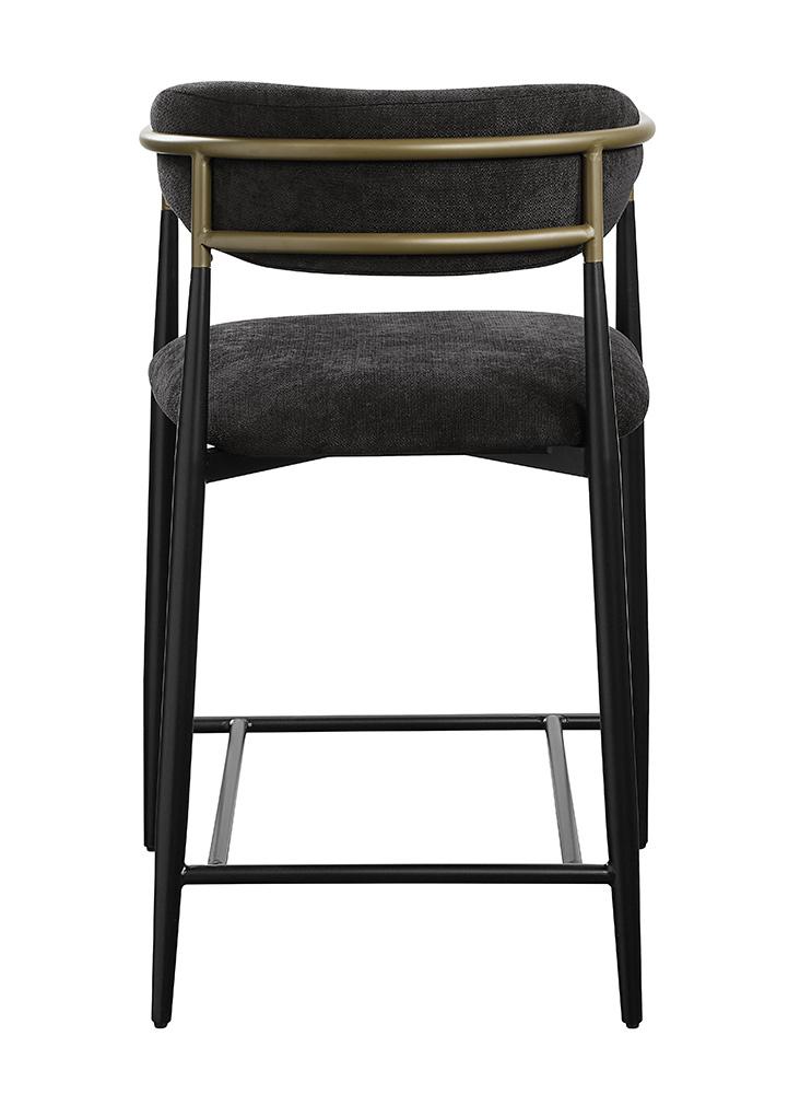 ACME Furniture - Jaramillo Counter Height Chair (Set of 2) - Black Chenille & Black Finish - DN02716 veiw 5