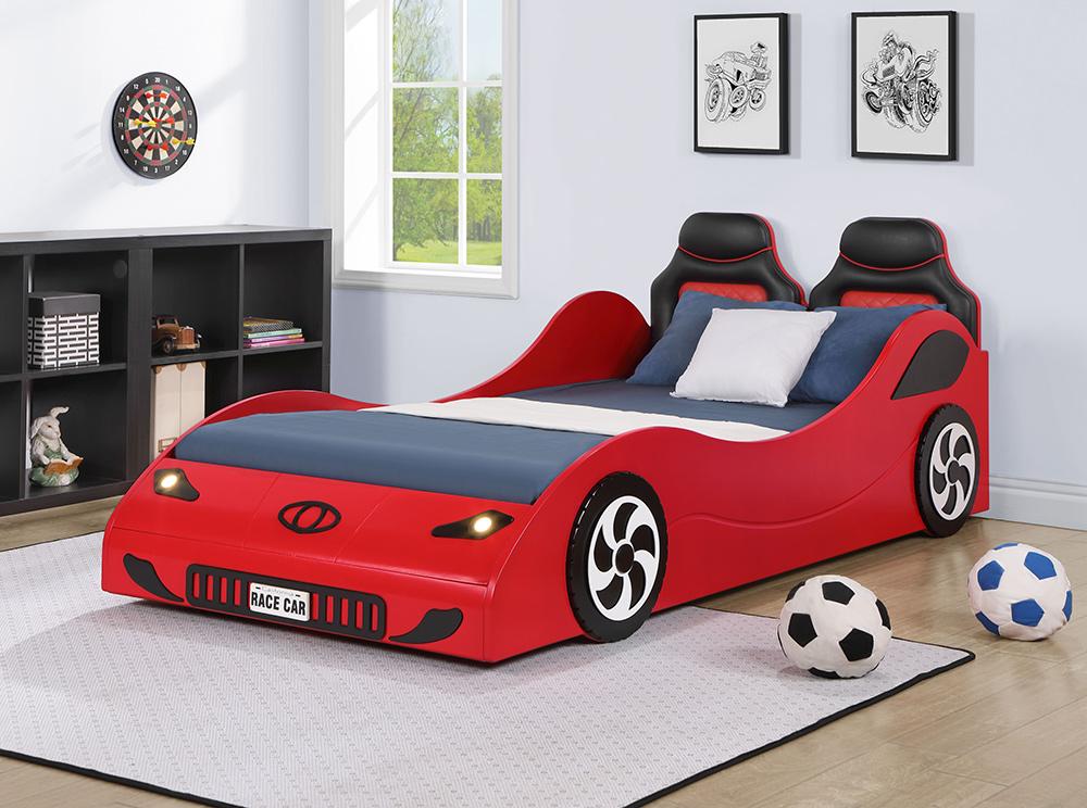 ACME Furniture - Colen Car Bed (Twin) - Red Finish - BD02831T veiw 1