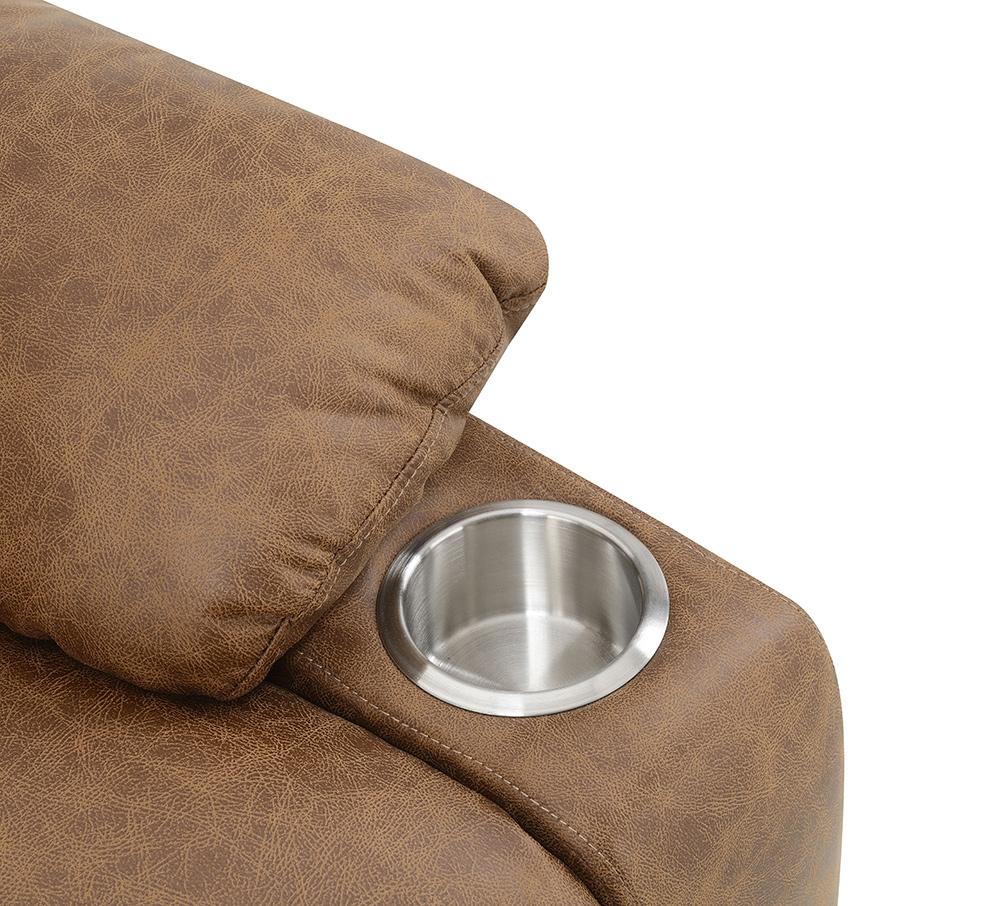 ACME Furniture - Omarion Power Recliner w/Lift, Heating & Massage - Brown Leather Aire - LV02997 veiw 5