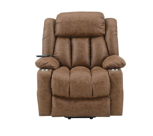 ACME Furniture - Omarion Power Recliner w/Lift, Heating & Massage - Brown Leather Aire - LV02997 veiw 8