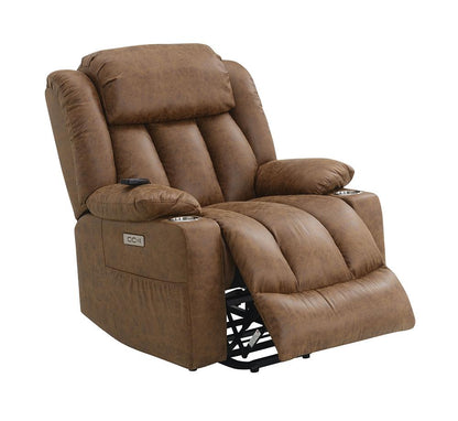 ACME Furniture - Omarion Power Recliner w/Lift, Heating & Massage - Brown Leather Aire - LV02997 veiw 11