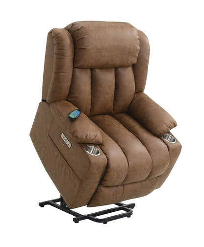ACME Furniture - Omarion Power Recliner w/Lift, Heating & Massage - Brown Leather Aire - LV02997 veiw 17