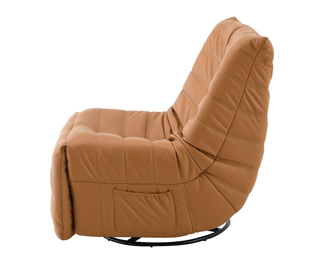 ACME Furniture - Talmon Glider Recliner w/Swivel - Orange Synthetic Leather - LV03072 veiw 4
