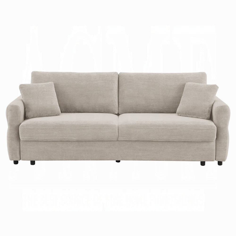ACME Furniture - Haran Sofa w/Sleeper - Beige Fabric - LV03130 view 4