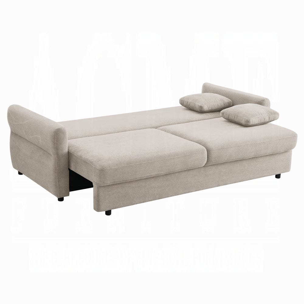 ACME Furniture - Haran Sofa w/Sleeper - Beige Fabric - LV03130 view 7