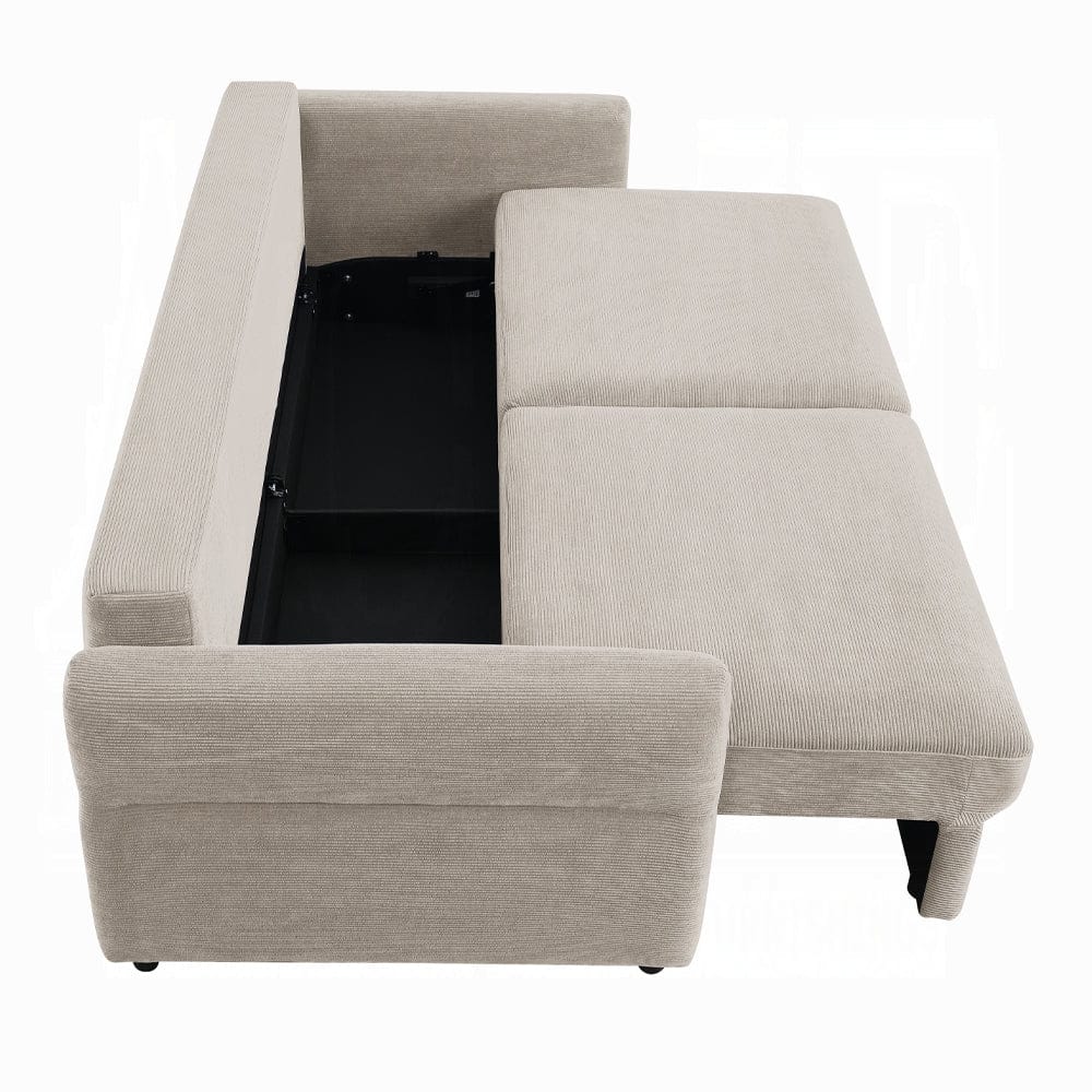ACME Furniture - Haran Sofa w/Sleeper - Beige Fabric - LV03130 view 8