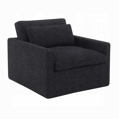 ACME Furniture - Naveen Swivel Chair w/Pillow - Dark Gray Fabric - AC03143 veiw 1