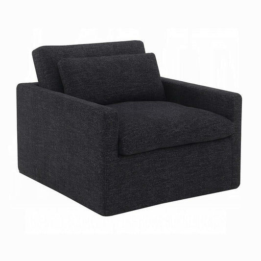 ACME Furniture - Naveen Swivel Chair w/Pillow - Dark Gray Fabric - AC03143 veiw 1