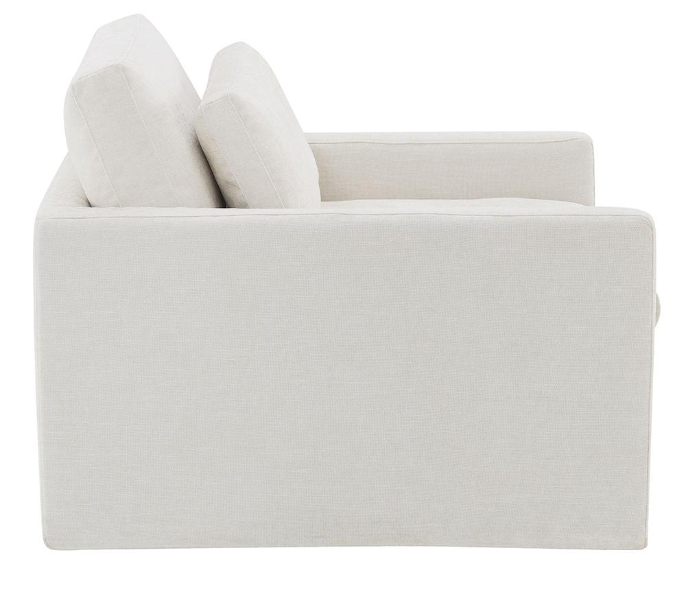 ACME Furniture - Naveen Swivel Chair w/Pillow - Ivory Fabric - AC03142 veiw 4