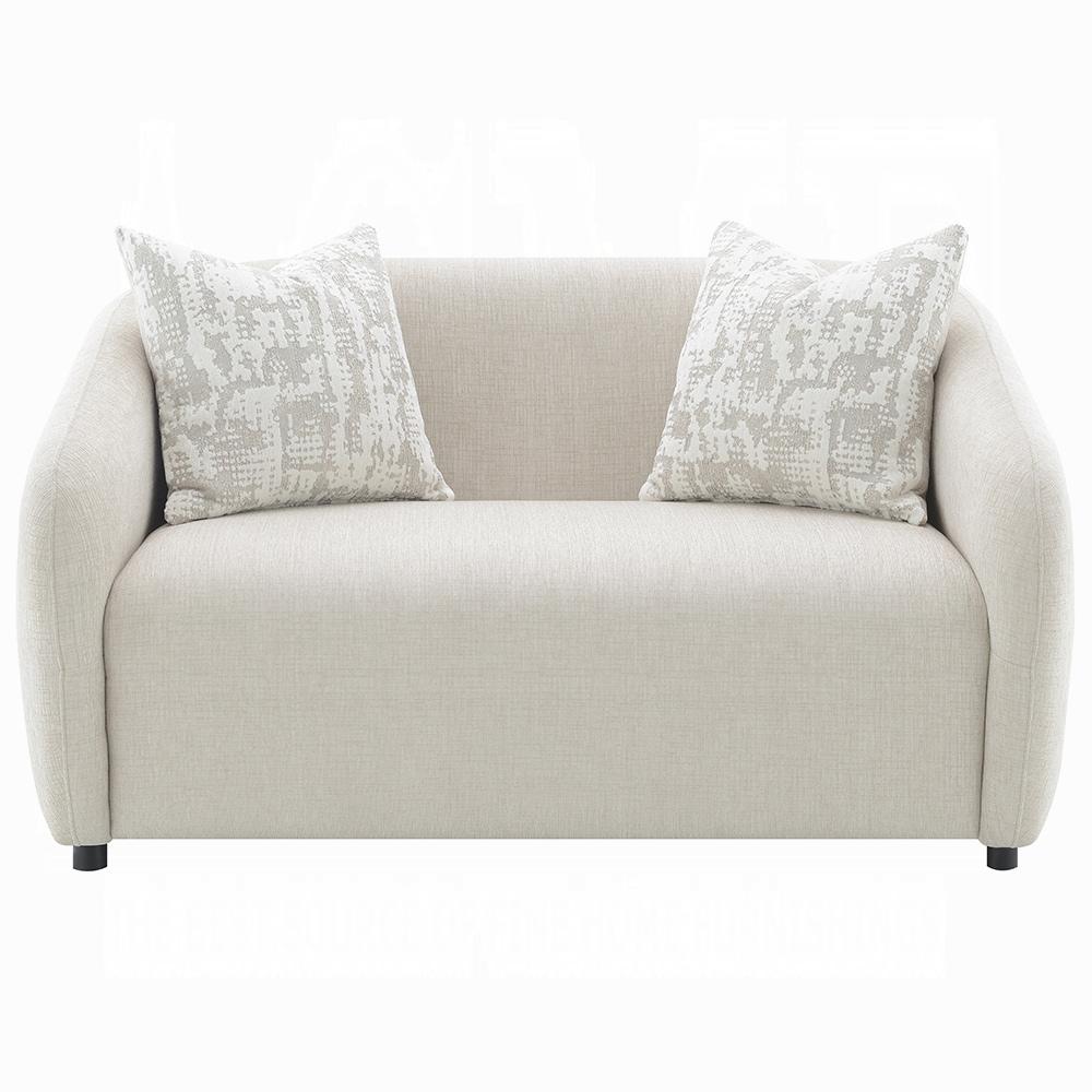 ACME Furniture - Etienne Loveseat w/2 Pillows - Beige Linen - LV03581 veiw 2