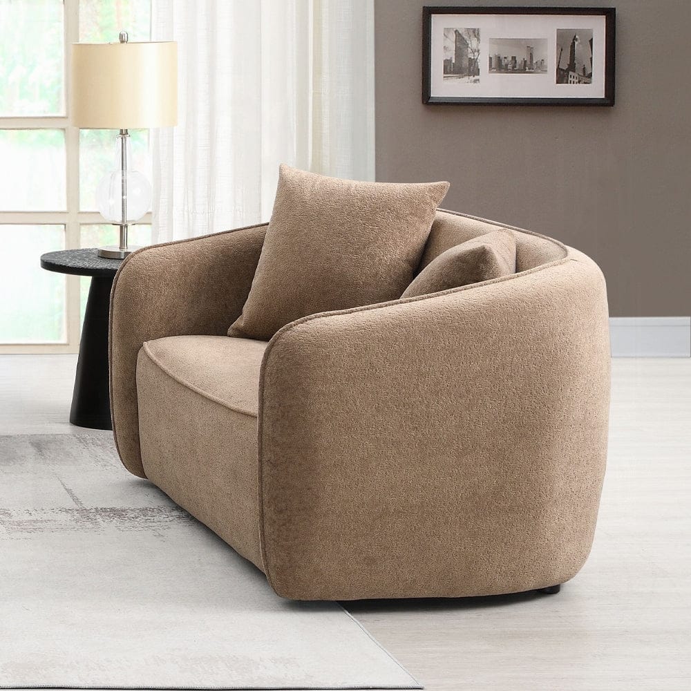 ACME Furniture - Keith Loveseat w/2 Pillows - Brown Fabric - LV03601 view 6