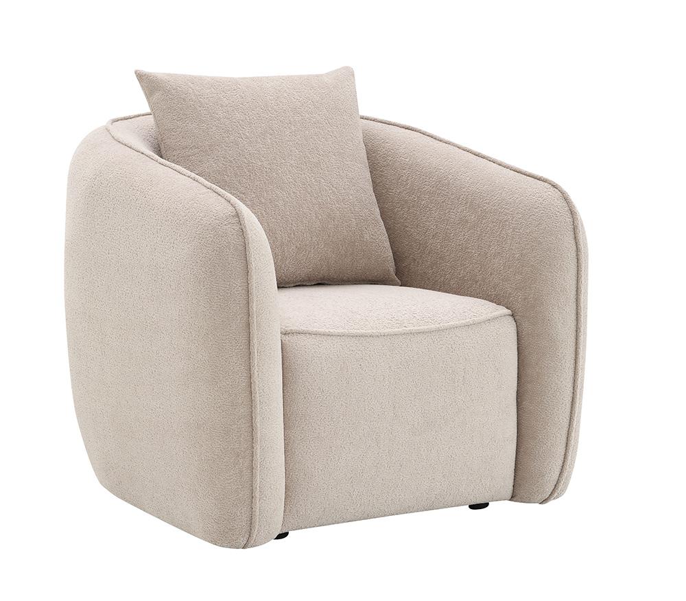ACME Furniture - Keith Chair w/Pillow - Beige Fabric - LV03612 veiw 1