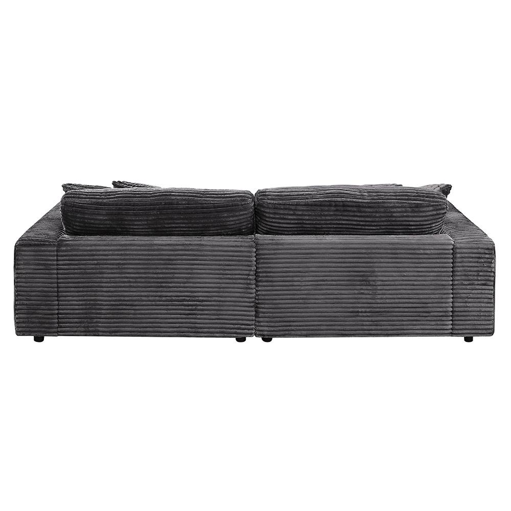 ACME Furniture - Hilde Sectional Sofa w/4 Pillows - Gray Velvet - LV03690 veiw 5