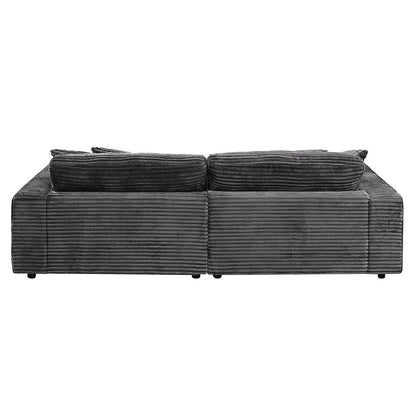 ACME Furniture - Hilde Sectional Sofa w/4 Pillows - Gray Velvet - LV03690 veiw 5