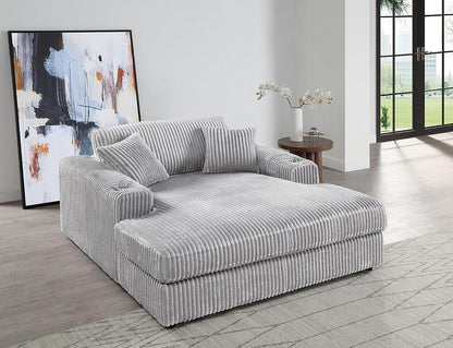 ACME Furniture - Hilde Chaise w/2 Pillows - Beige Velvet - LV03681 veiw 1