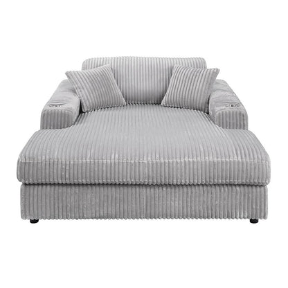 ACME Furniture - Hilde Chaise w/2 Pillows - Beige Velvet - LV03681 veiw 2