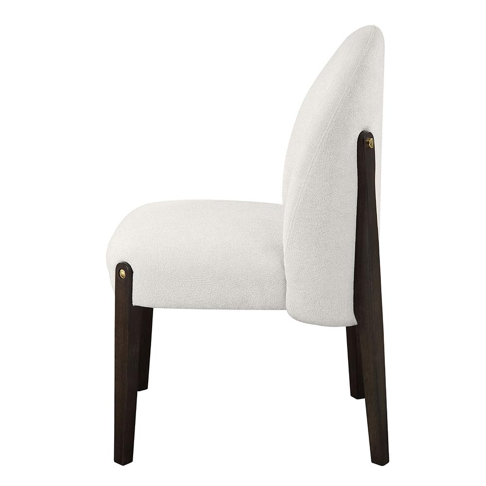 ACME Furniture - Clayten Side Chair (Set of 2) - Beige Fabric & & Espreeso Finish - DN03942 view 3