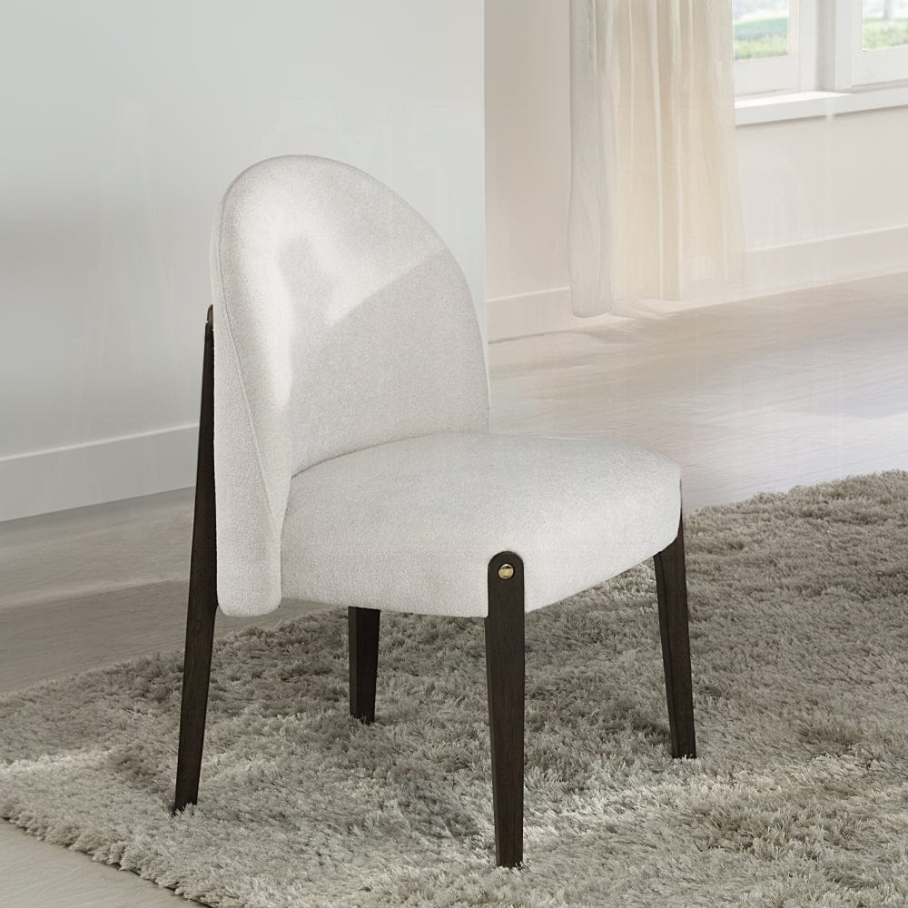 ACME Furniture - Clayten Side Chair (Set of 2) - Beige Fabric & & Espreeso Finish - DN03942 view 6