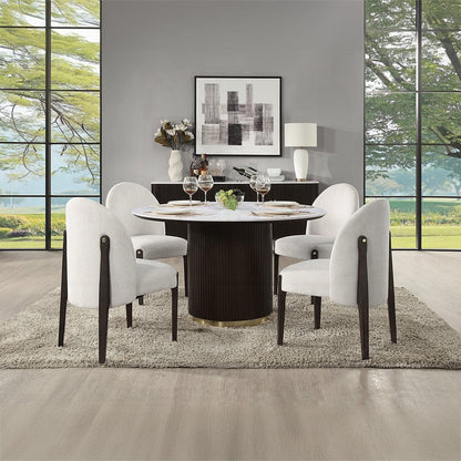 ACME Furniture - Clayten Side Chair (Set of 2) - Beige Fabric & & Espreeso Finish - DN03942 view 7
