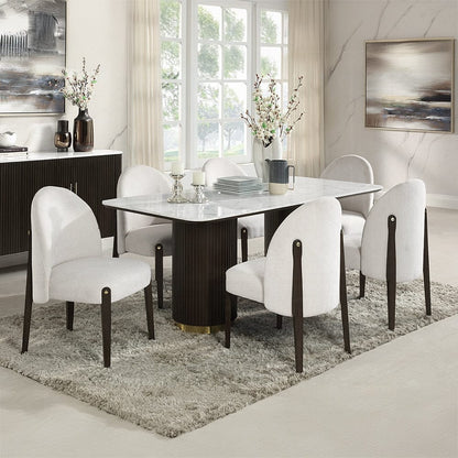 ACME Furniture - Clayten Side Chair (Set of 2) - Beige Fabric & & Espreeso Finish - DN03942 view 8