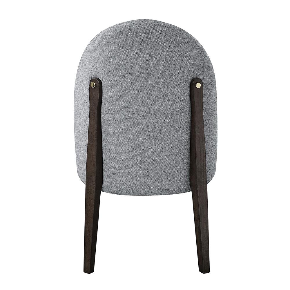 ACME Furniture - Clayten Side Chair (Set of 2) - Gray Fabric & & Espreeso Finish - DN03941 view 4