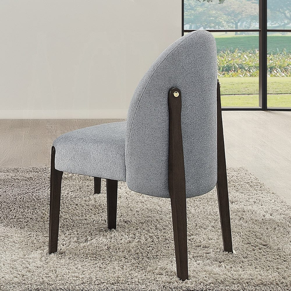 ACME Furniture - Clayten Side Chair (Set of 2) - Gray Fabric & & Espreeso Finish - DN03941 view 6