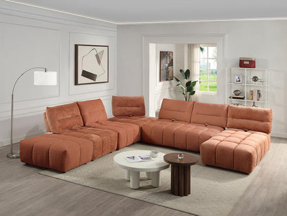 ACME Furniture - Loanna Moludar - Armless Chair - Coral Red Linen - LV04050 veiw 4