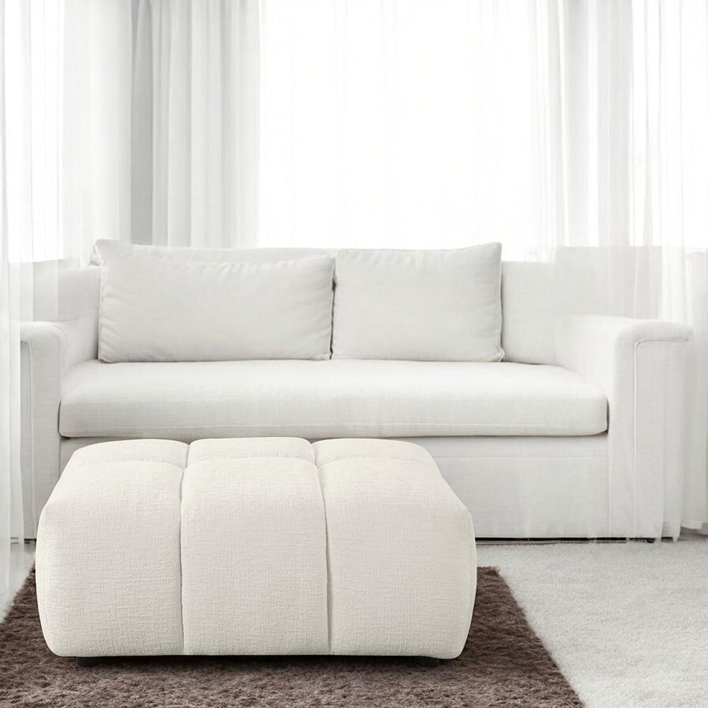 ACME Furniture - Loanna Ottoman - Beige Linen - LV04044 view 3