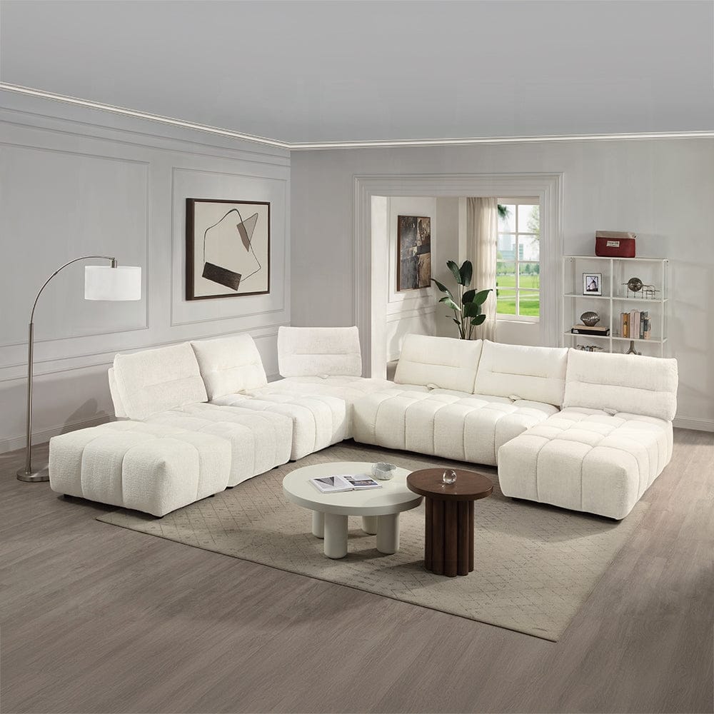 ACME Furniture - Loanna Ottoman - Beige Linen - LV04044 view 5
