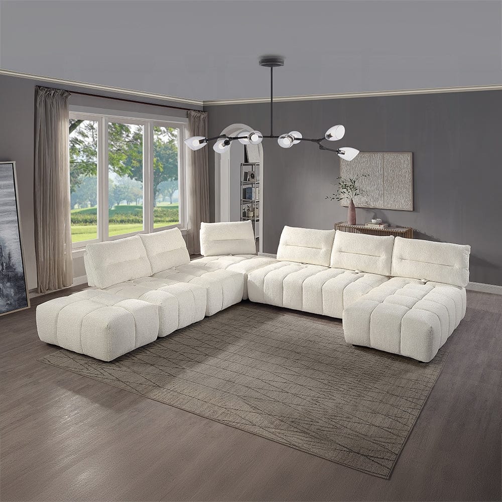 ACME Furniture - Loanna Ottoman - Beige Linen - LV04044 view 6