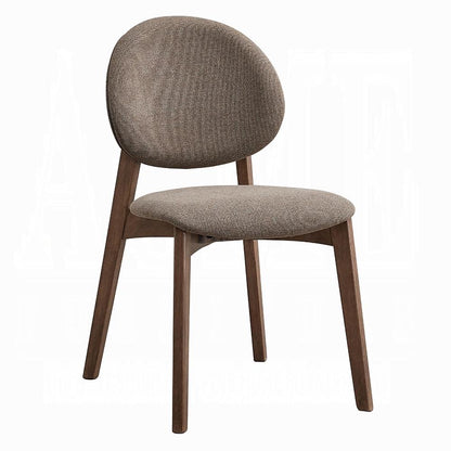 ACME Furniture - Hadasa Side Chair (Set of 2) - Light Brown Fabric & Walnut Finish - DN04167 veiw 1