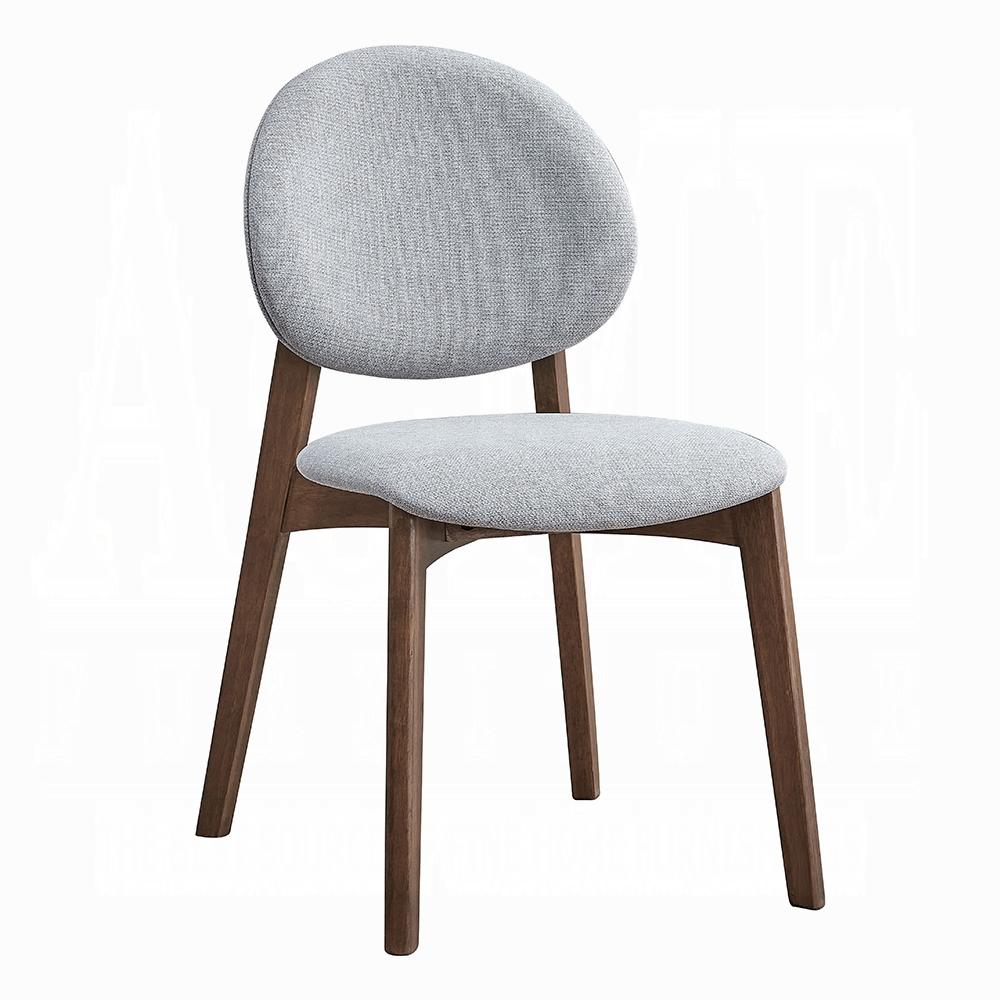ACME Furniture - Hadasa Side Chair (Set of 2) - Light Gray & Walnut Finish - DN04166 view 1