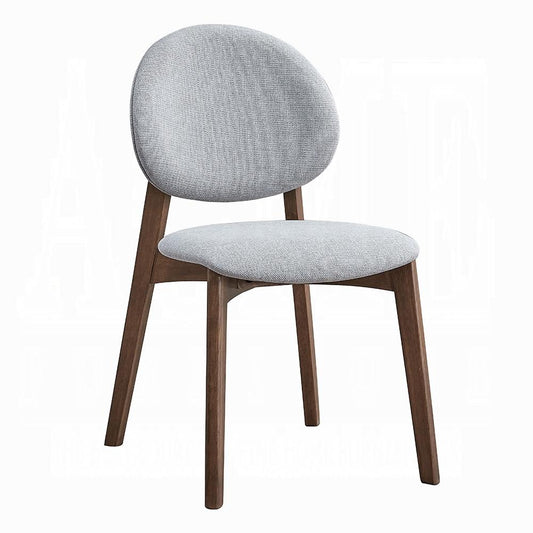 ACME Furniture - Hadasa Side Chair (Set of 2) - Light Gray & Walnut Finish - DN04166 view 1