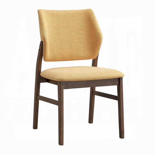 ACME Furniture - Sarha Side Chair (Set of 2) - Yellow Fabric & Walnut Finish - DN04197 view 1