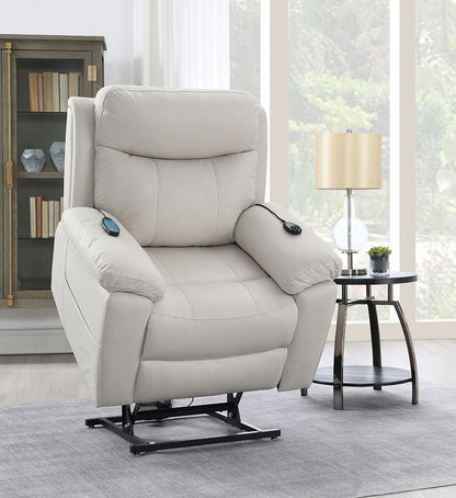 ACME Furniture - Chriki Power Recliner w/Lift & Heating & Massage - Beige Fabric - LV04271 veiw 7