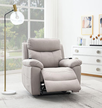 ACME Furniture - Chriki Power Recliner w/Lift & Heating & Massage - Light Gray Fabric - LV04272 veiw 1