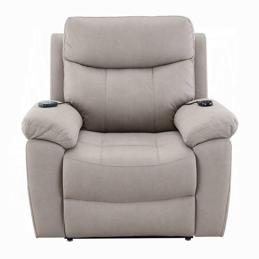 ACME Furniture - Chriki Power Recliner w/Lift & Heating & Massage - Light Gray Fabric - LV04272 view 7