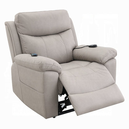 ACME Furniture - Chriki Power Recliner w/Lift & Heating & Massage - Light Gray Fabric - LV04272 view 8