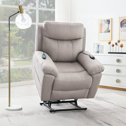 ACME Furniture - Chriki Power Recliner w/Lift & Heating & Massage - Light Gray Fabric - LV04272 view 12