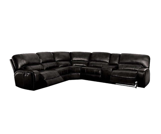 ACME Furniture - Saul Power Motion Sectional Sofa - Black Leather Aire - LV54150 veiw 2