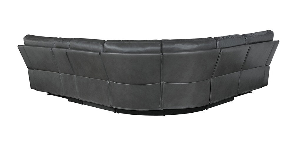 ACME Furniture - Saul Power Motion Sectional Sofa - Gray Leather Aire - LV53745 veiw 9