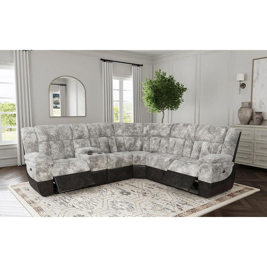 Picket House Furnishings - Celeste 6PC Motion Sectional Set in Dillon/Shire Steel - U-13730-10540-6PC veiw 1