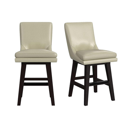Picket House Furnishings - Charlie Swivel Counter Stool with Beige PU in Espresso (2 Per Carton) - D-13220-6-CST veiw 1