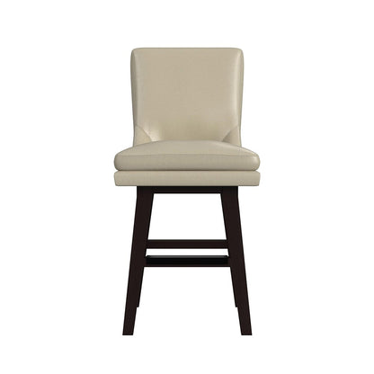 Picket House Furnishings - Charlie Swivel Counter Stool with Beige PU in Espresso (2 Per Carton) - D-13220-6-CST veiw 3