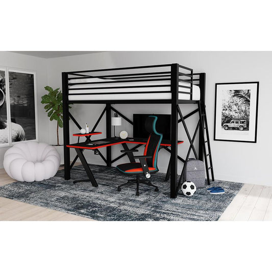 Picket House Furnishings - Delilah Full Loft Bunk and Ladder in Black - Y-14090-8-FBK veiw 2