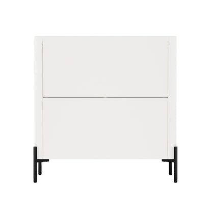 Manhattan Comfort - Abbey Accent Cabinet with 2 Adjustable Shelves in Maple and Off White - AF004-OW veiw 3