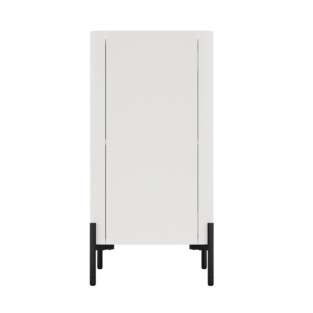 Manhattan Comfort - Abbey Accent Cabinet with 2 Adjustable Shelves in Maple and Off White - AF004-OW veiw 4