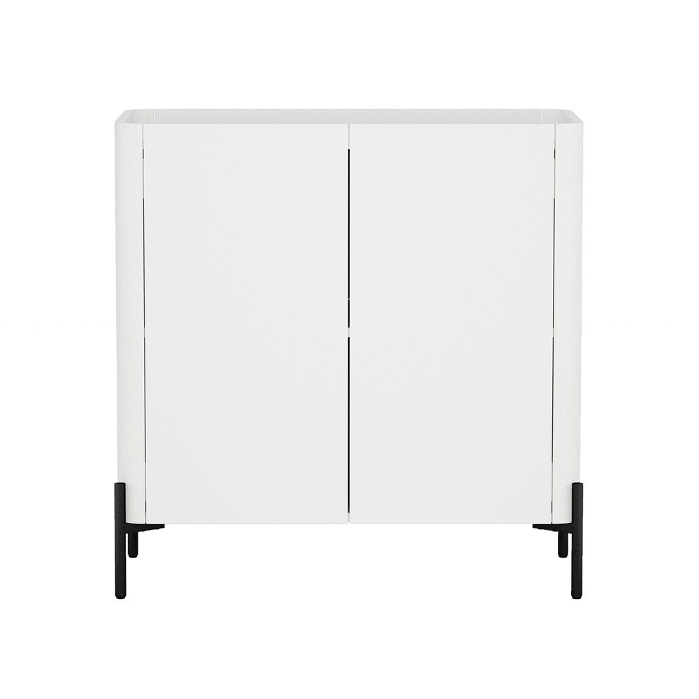 Manhattan Comfort - Abbey Accent Cabinet with 2 Adjustable Shelves in White - AF004-WH veiw 1
