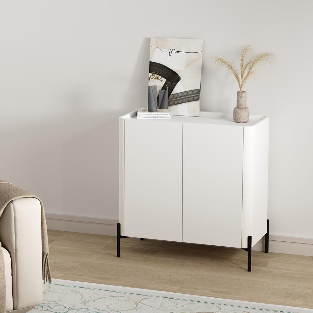 Manhattan Comfort - Abbey Accent Cabinet with 2 Adjustable Shelves in White - AF004-WH veiw 8